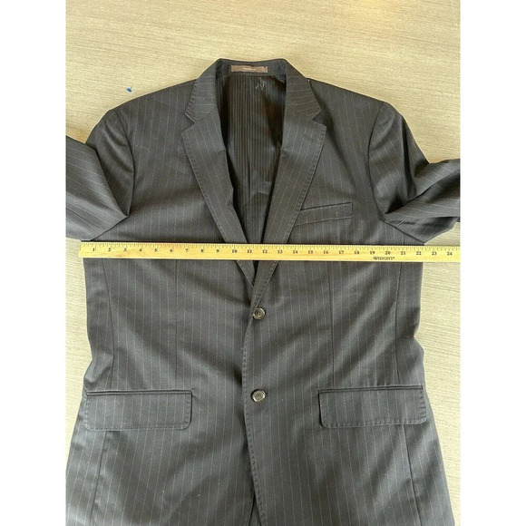 NWT Tasso Elba Men’s Black Pin Stripe Blazer Suit Coat 42-44 L - Picture 8 of 11